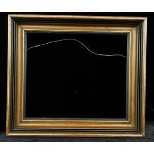 Antique Walnut Picture Painting Frame 13.5 x 11.5 Civil War era Ebonized Wood